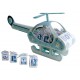 Expositor Helicopterao baby azul + 16 cajitas baby azul