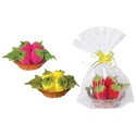 Dulce Fresas en cestita y bolsita de regalo