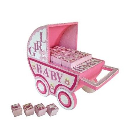 Expositor carro baby rosa (SOLO EXPOSITOR)