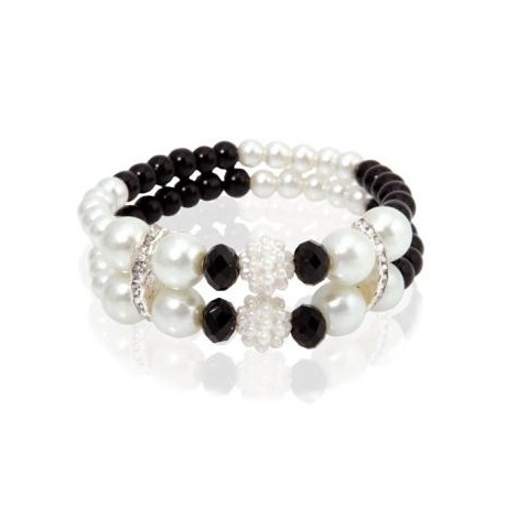 Pulsera Perlas Black