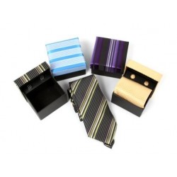 Set Corbata normal + Gemelos en estuche regalo a conjunto